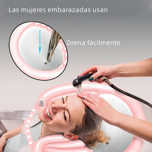 Lavabo De Champú Inflable Portátil Para Mesita De Noche Y En La Cama, Lavabo Plegable De Pvc Para Ancianos, Discapacitados, Embarazadas, Lesionados El Hogar