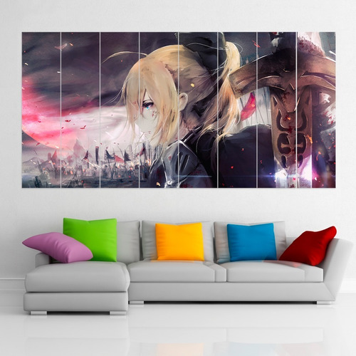 Cuadro Poliptico Fate/stay Night Saber Art Xxl 192x100cm