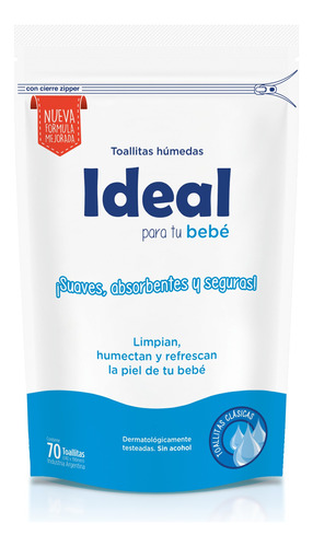 Toallitas húmedas Ideal Clásicas 70 u