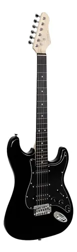 Guitarra Elétrica Giannini G-101 Stratocaster Choupo Preto 6 Cord...