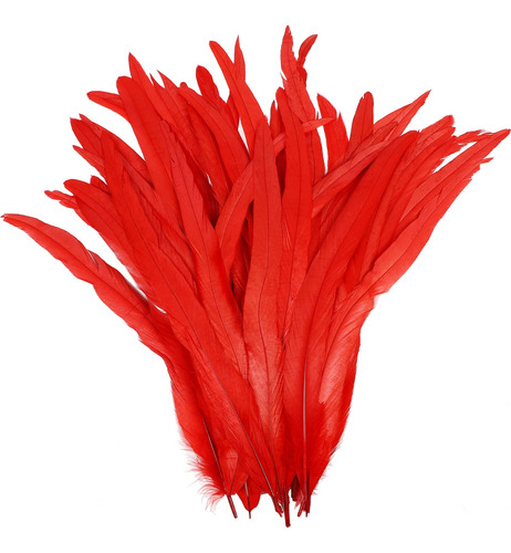 Haimay 70 Plumas Rojas Para Manualidades, Decoración De Bo.