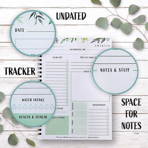 Cuaderno Simplificado De Greenery Para Hacer Lista, Hermoso