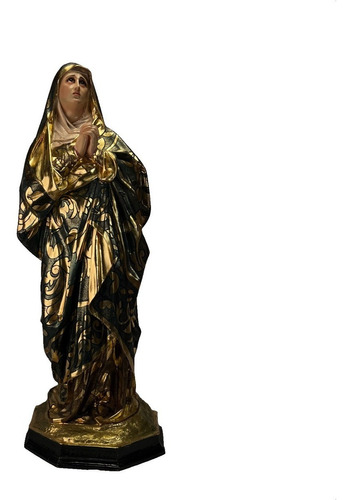 Virgen Dolorosa De 105cm Policromía Al Óleo Y Hoja De Oro