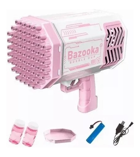 Bazooka Bubble Machine Con 69 Agujeros De Burbujas Y Luz  