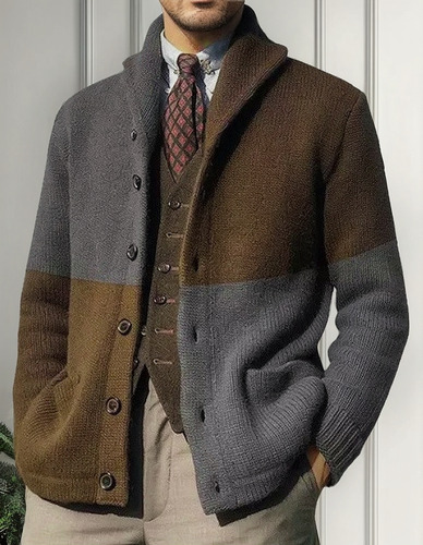 Suéter Casual De Invierno Con Botones Para Hombre