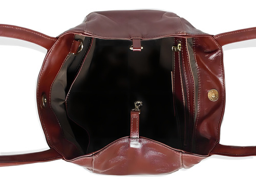 Bolsa De Couro Camila - Pinhão Cor Bordô