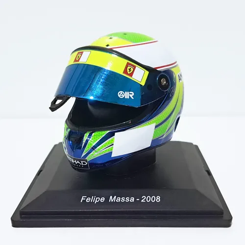 Mini Capacete F1 Felipe Massa Ano 2008 Ferrari - 1/5 - Novo
