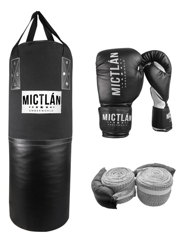 Costal Boxeo (relleno) + Guantes Box Entrenamiento + Vendas