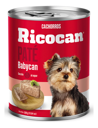 Pate Ricocan Baby Can Cachorro X 330g X 12 Unidades