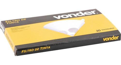 Filtro Coador De Tinta Descartável Com 10 Peças - Vonder