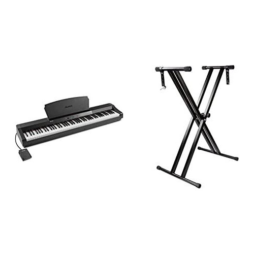 Set De Piano Digital Alesis De 88 Teclas Con Soporte En X