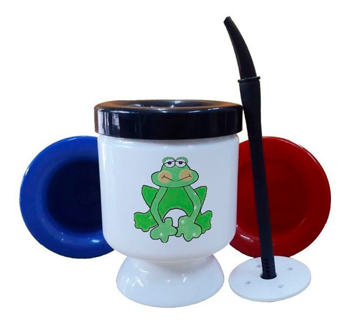 Mate Plastico Sapo Infantil Dibujo