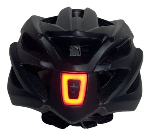 Capacete Ciclismo Absolute Mtb Wild Flash Preto Led Integrado Usb Com Carregador E Viseira