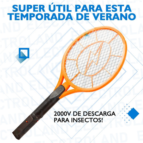 Raqueta Electrica Mata Mosca Mosquito Recargable Usb