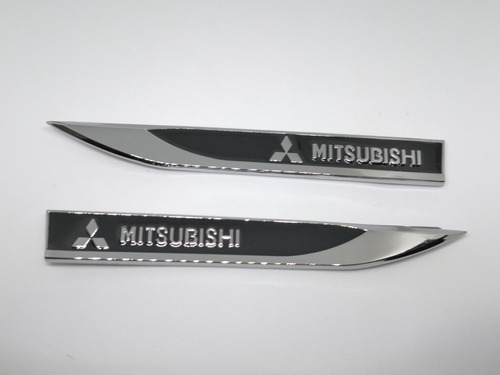 Pegatina Emblema Metalica Lateral Para Carro Mitsubishi