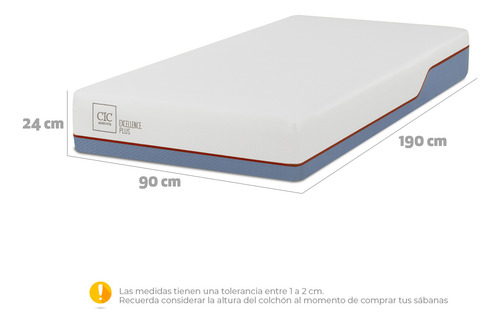 Colchon Excellence Plus 1p + Cubrec - Cic Blanco