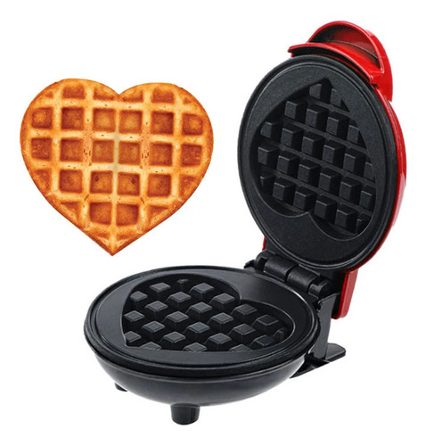 Mini Gofrera Maker De Forma Del Amor Wafflera Para Desayuno