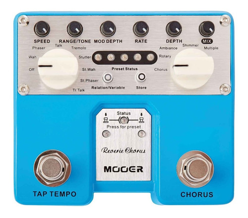 Pedalera Mooer Reverie Chorus De 9 Variantes + Tap Tempo