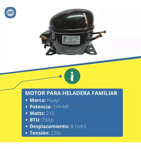 Motor Compresor Heladera Embraco 1/4+ Hp R134