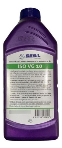 Oleo Para Gas R600 R290 Iso Vg 10 Gas Sesil