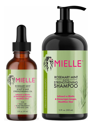 Mielle Organics Aceite Y Shampoo Fortalecedor Para Cabello