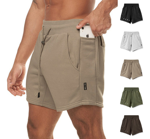 Pantalones Cortos Casuales De Algodón Asrv Para Hombre