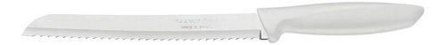 Cuchillo para pan Tramontina de acero inoxidable con mango blanco de 7 pulgadas y sierra