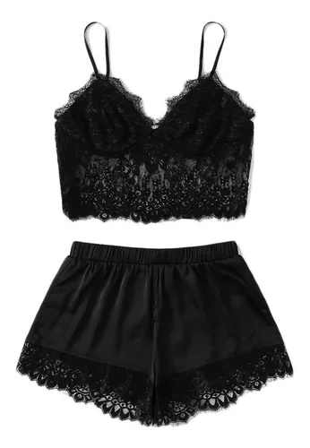 Lingerie preta para mulheres, roupa de dormir, roupa íntima de aço, lingerie  sexy de renda, moda de renda, lingerie rosa para