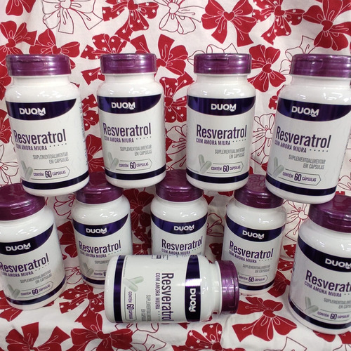 Resveratrol Com Amora Miura 60 Cápsulas (duom) Sabor Natural