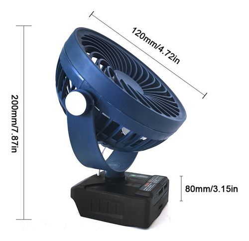 Nuevo 5 Ventilador Eléctrico Inalámbrico Con Batería Makita