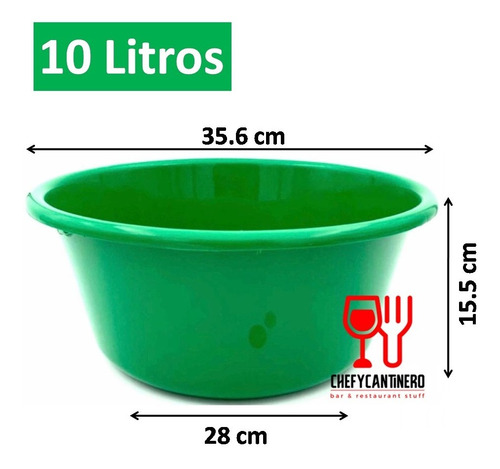 Palangana Tina Redonda Plastico 10 Litros /36x15.5cm