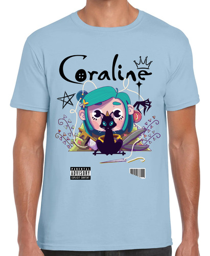Playera Coraline & Gato Algodón Premium #0001749