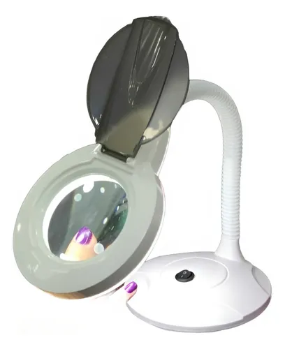 Lampara Lupa Luz Led Lente Transparente De Mesa