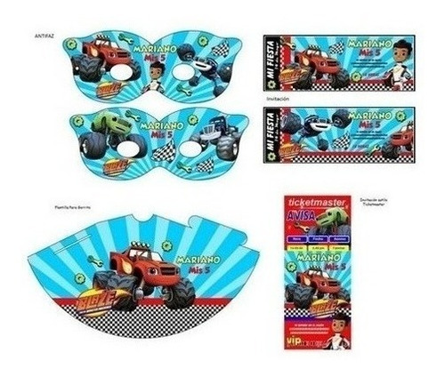 Kit Imprimible Para Tu Fiesta Blaze And The Monster Machines