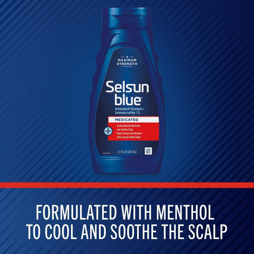 Imagen 4 de 5 de Champú Selsun Azul Medicado Máxima Fuerza Anti Caspa