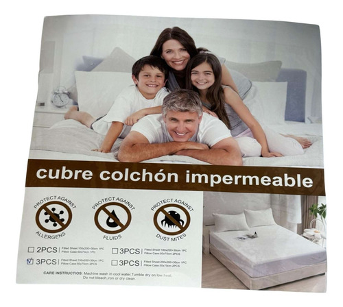 Cubre Colchon Protector Impermeable Plush 2 Plazas