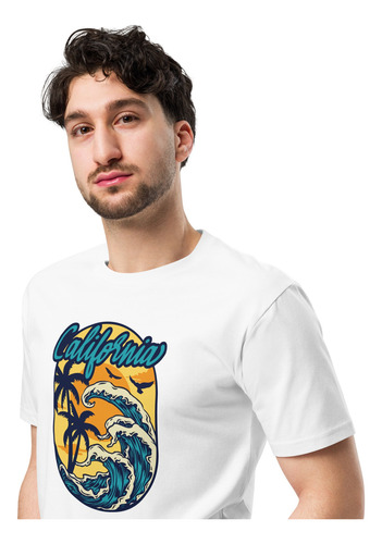 Playera Casual Estampado Veraniego. California