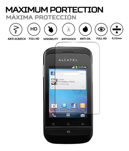 Protector Mica Pantalla Para Alcatel Ot-903