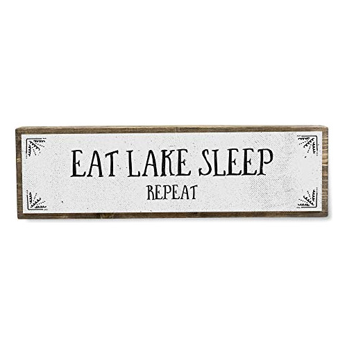 Señal De Bienvenida  Eat Lake Sleep Repeat  Hecha Mano...