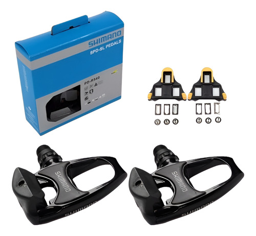 Pedales De Ruta Shimano Pd-r540 + Calas Sm-sh11 