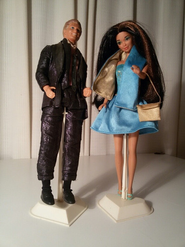 Barbie + Ken Con Traje De Cuero De Colección Original Matel