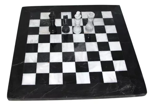 Jogo de Xadrez em Mármore Natural 32pçs 54x54x6cm  CB06-LMARMERBUTIKDecoraçãoMarmer Butik - Home Decor