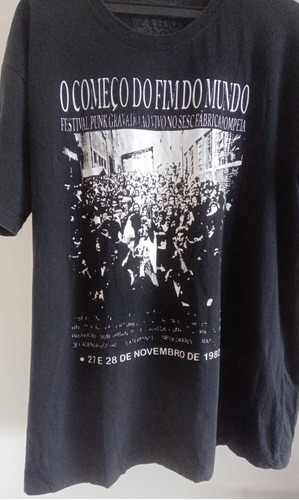 Camiseta Festival Punk O Começo Do Fim Do Mundo (usada) 