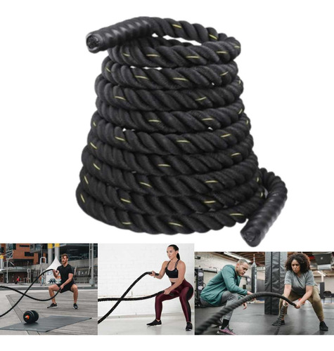 Cuerda De Fuerza Batalla 9mt X 38mm Fitness Battle Rope