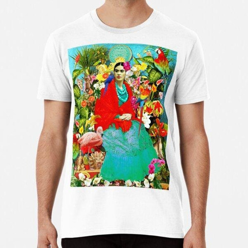 Remera Frida Kahlo Con Animales Mexicanos, Plantas, Aves ALG