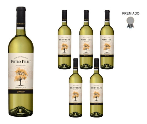 Vinho Branco Seco Moscato Giallo Pietro Felice Sinuelo 6 Un