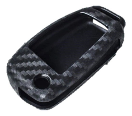 Funda Llavero Audi Tipo Navaja Fibra Carbón Llave Silicón