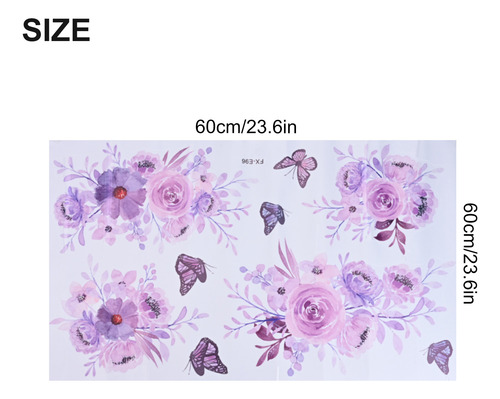 Calcomanías De Pared Con Flores, Calcomanías Artísticas Con
