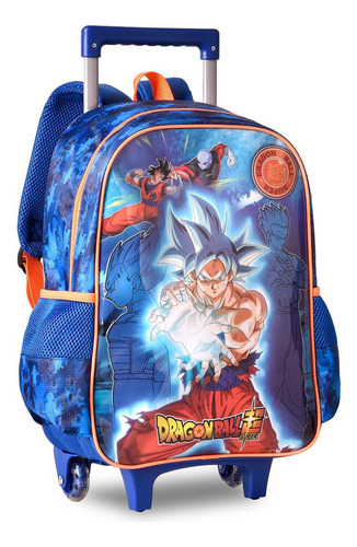 Mochila De Rodinhas Escolar Dragon Ball Super Azul - Clio