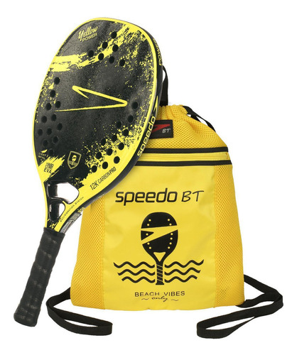 Raquete Beach Tennis 12k Yellow Power + Beach Bag
